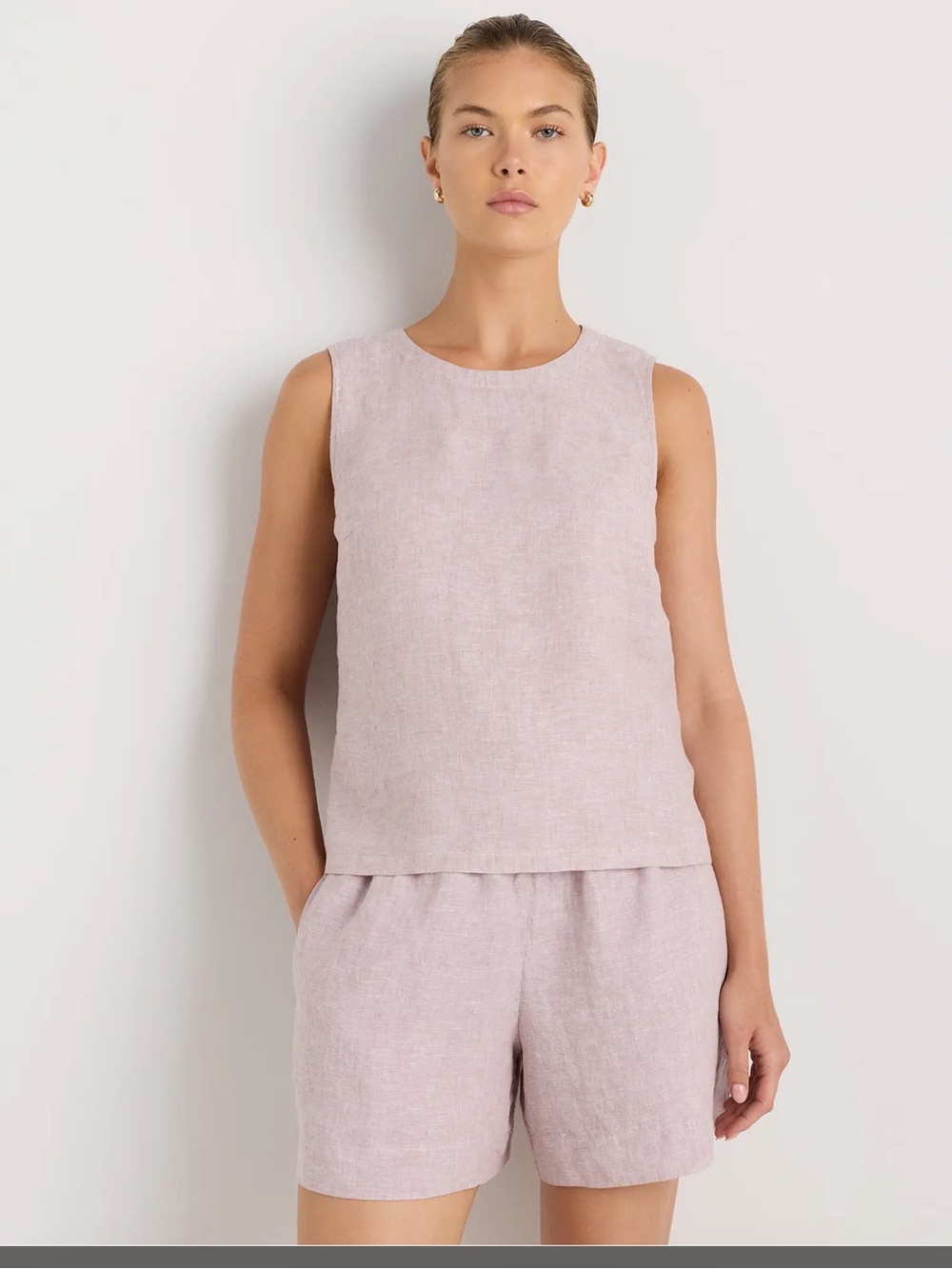 QUINCE 100% European Linen Set Top Pants Size M-S